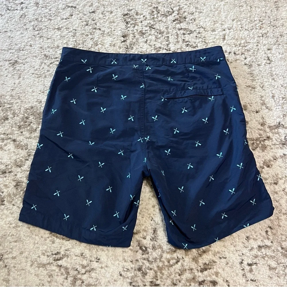 Boto Aruba 8.5” Navy Blue Paddles Swim Trunks size 32